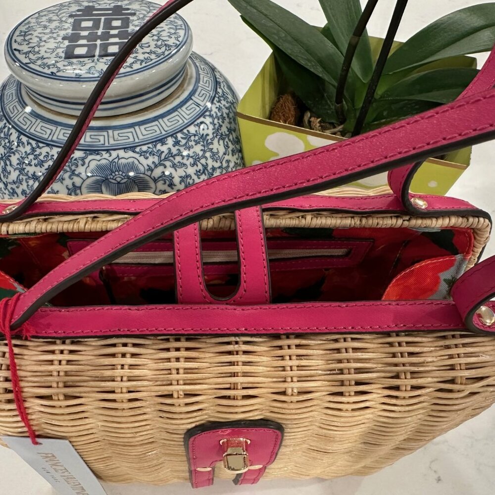 Frances Valentine The Holland Wicker & Leather Satchel - Picture 6 of 11